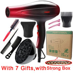 High-Power Ionic Hair Dryer, Fast Heating and Hot/Cold 9 Gears Adjustment Home Professional Hair dryer, Blow Dryer with Accessories