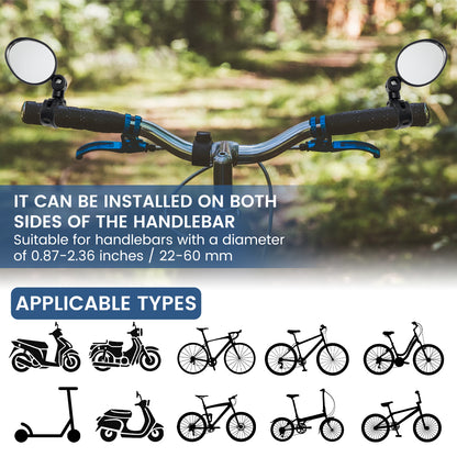 2Pcs, Car Rearview Mirrors, 360° Blind Spot Mirror, Adjustable Rotatable Convex Wide-angle Clear Rearview Safety Mirror Accessories