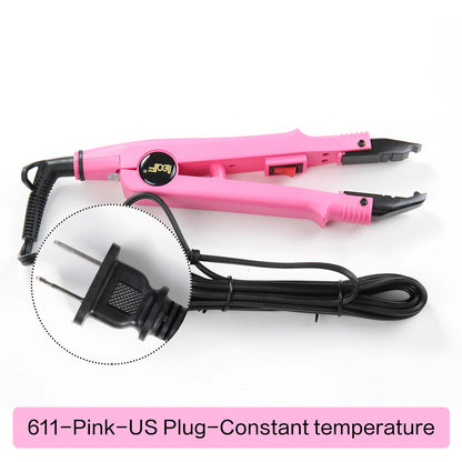 Herramienta profesional para extensiones de cabello Conector de cabello Fusión de hierro caliente Conector Temperatura ajustable Herramienta de fusión Enchufe UK/US/EU
