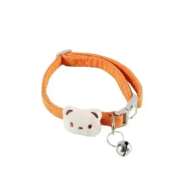 Lovely Pet Collar, Adjustable Cartoon Style Soft Pet Necklace with Bell, Adjustable Small Dog Cat Collar, Pet Supplies, MOONBIFFY