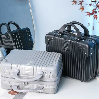14-inch Lightweight Mini Travel Suitcase Cosmetic Box Waterproof Hand Luggage Organizer Makeup Case Portable Small Boarding Case
