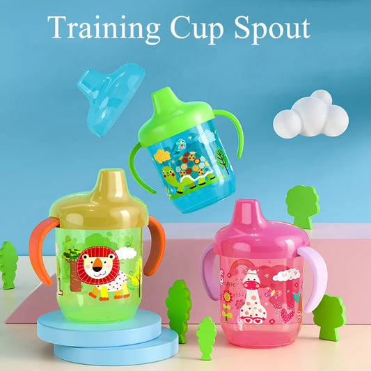 1PC Baby Duckbill Drinking Cup Wide Mouth Cup Baby Learning Drinking Cup with Double Handle for Learning Independent Drinking
