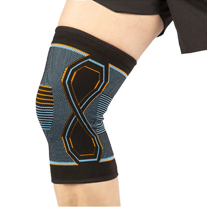 Knee Pads: Four-Sided Knitted, High Elasticity, Double Silicone Anti-Slip, Muscle Strain Protection, Strong Knee Support for Men and Women