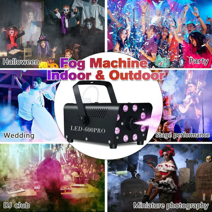 New LED Timer Disco Smoke Machine 500W Remote DJ Halloween Smoke Spraying Equipment Christmas Wedding Party Stage Fog Machine