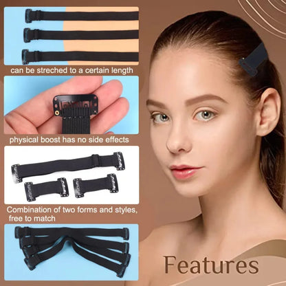 Portable Facelift Bands, Adjustable Invisible Eyebrows and Eyes lift, Reusable women Elastic Stretching Strap Hairpin Hair Holder
