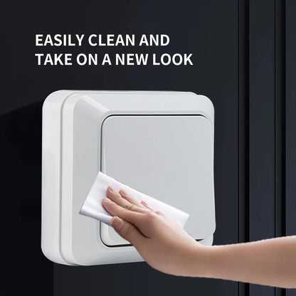 WESA Wall Mount Button Switch Classic Plastic Surface 1 Gang 1 Way Vintage Outdoor White Wall Exterior Switch On And Off