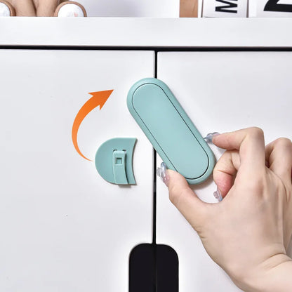3/5/10Pcs, Children's Drawer Safety Latch, Cabinet Door Protection, Baby Anti Pinch Hand Invisible Lock, Opposite Door Wardrobe Lock