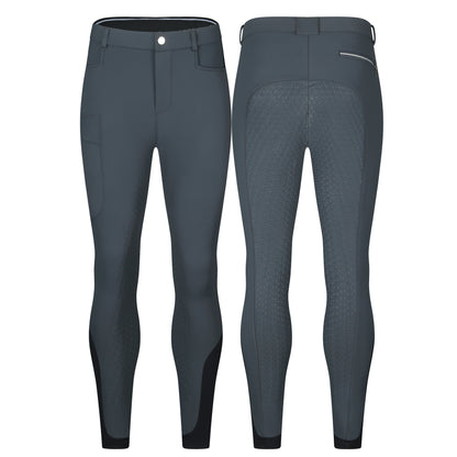 Professional Men's Equestrian Pants Full Silicone Anti-Slip Horse Riding Sports Pants Elastic Quick-Dry Horseback Riding Pants M