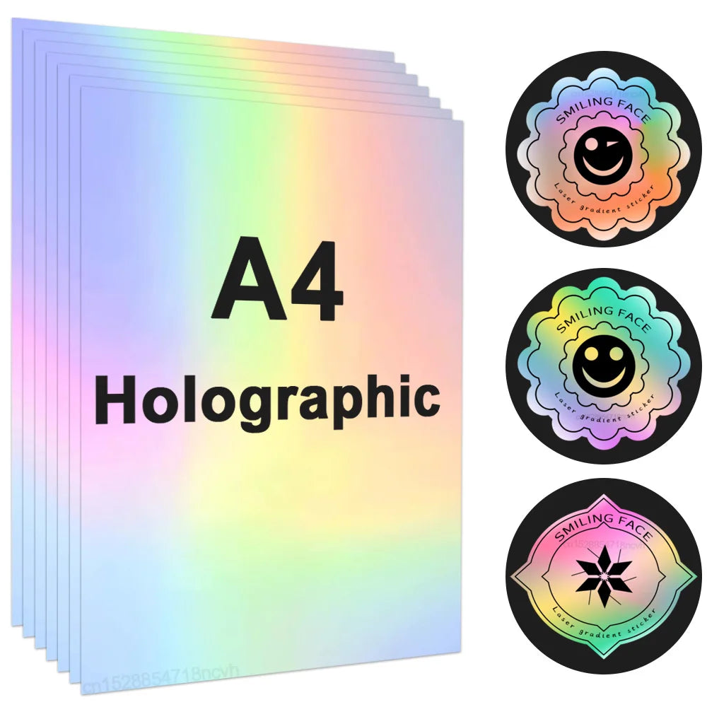 100% Transparent Printable Vinyl Sticker Paper A4 Vinyl Printing Paper for Inkjet Printer DIY Label Sticker Self Adhesive Paper