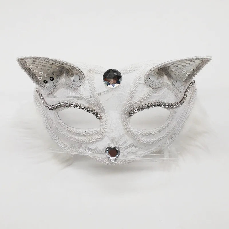 Sexy Lace Mask For Women Masquerade Party Props Halloween Cosplay Costume Accessories Half Face Cover Mask Animals Cat Eye Mask