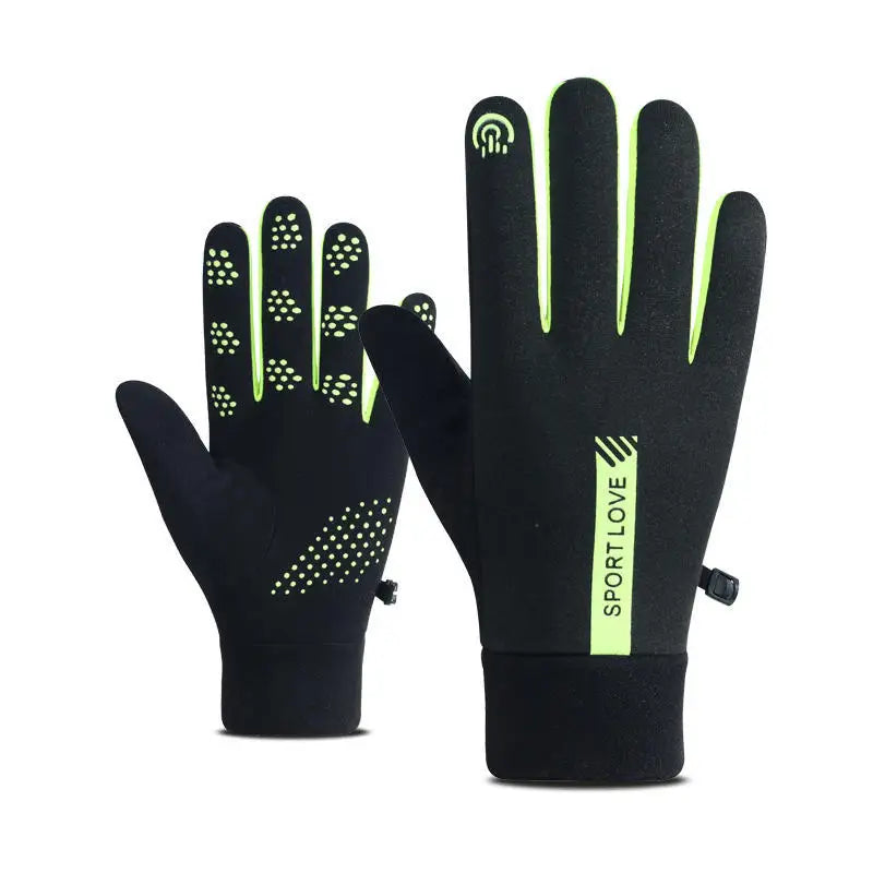 Women's Winter Cycling Bike Gloves, Thermal Fleece, Cold Resistant, Windproof, Warm, for Outdoor Running and Skiing