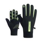 Women's Winter Cycling Bike Gloves, Thermal Fleece, Cold Resistant, Windproof, Warm, for Outdoor Running and Skiing