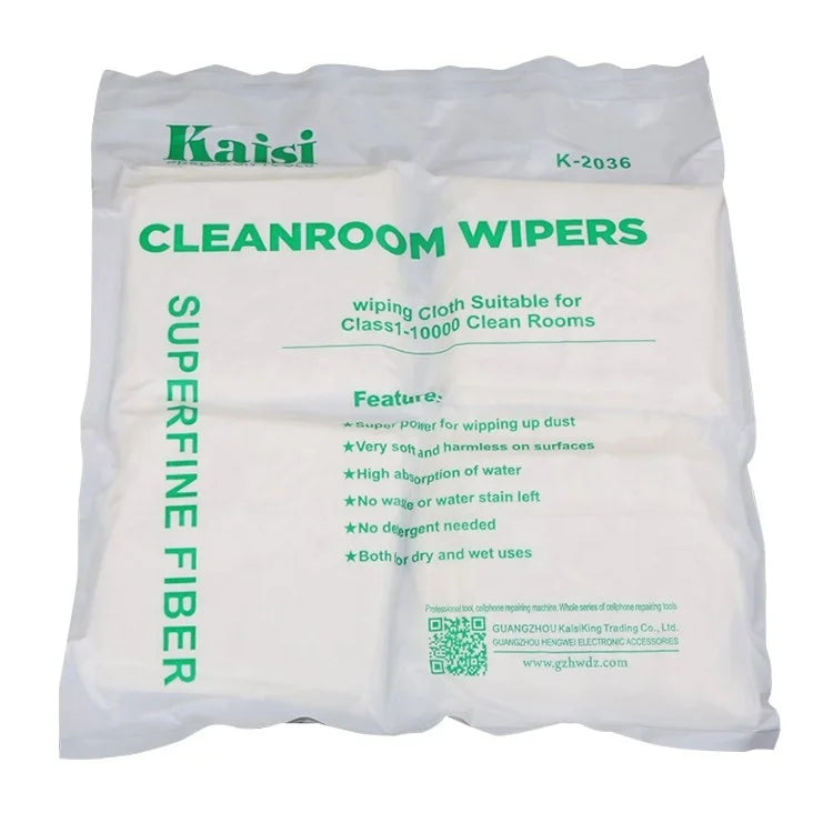 KAISI 50pcs 200pcs Anti Static LCD Cleaning Cloth 9*9 Lint Free Polyester Cleanroom Dust-free Cloth Phone LCD Screen Repair Tool