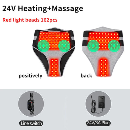 Red Light Heating Women's Underwear with Abdominal Massager Relieves Abdominal Pain Cold Uterus Menstrual Cramps Warm