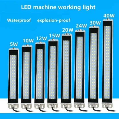 AC100-230V Workshop Lathe Working Lights Industrial CNC Machine Tool Work Light Waterproof Sewing Lighting Aluminum Alloy Lamps