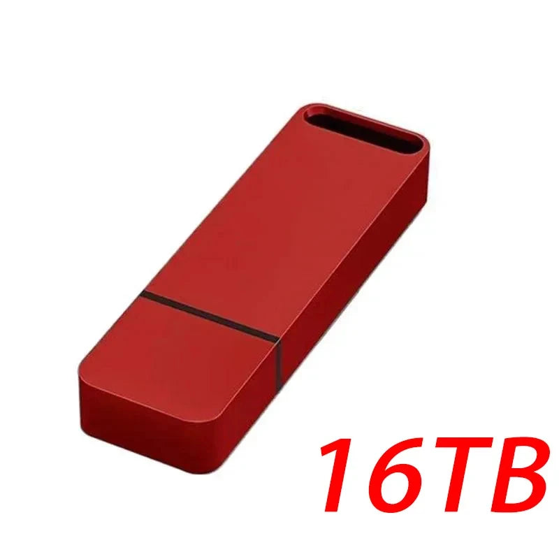 16TB Flash Drive USB3.2 High Speed Transfer Type C U Metal Flash SSD Portable Mini Flash Drive Memory Waterproof U Drive