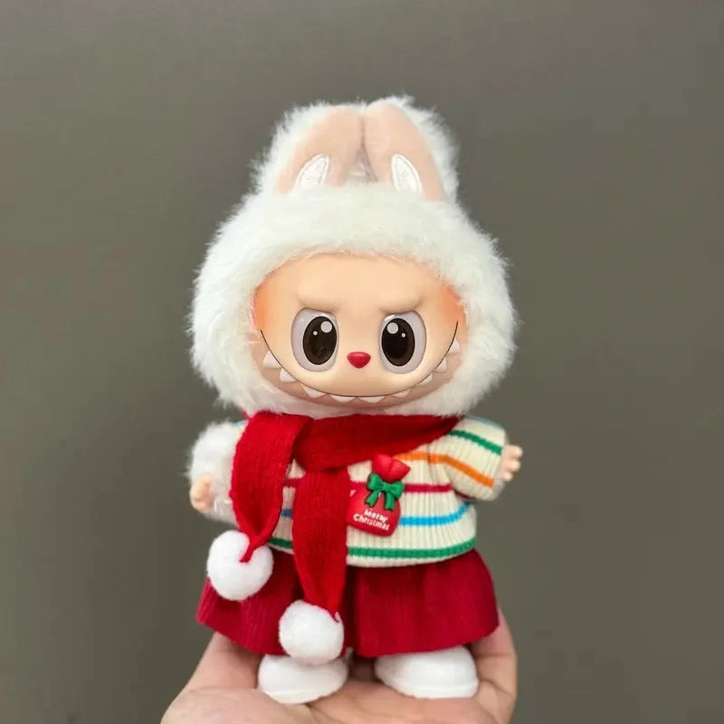 Labubu Accessories Clothes Suitable For V1 V2 V3 Labubu  Christmas Deer Set Labubu Red clothing Christmas Fashion Gift
