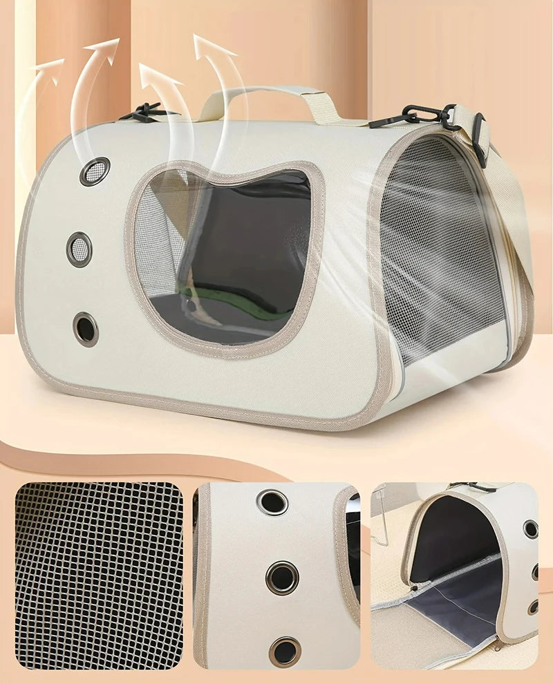 Portable Pet Carrier Bag for Small Dogs Cats, Outdoor Foldable Cat Bag, Breathable Cat Shoulder Bag, Kitten Carrying Bag