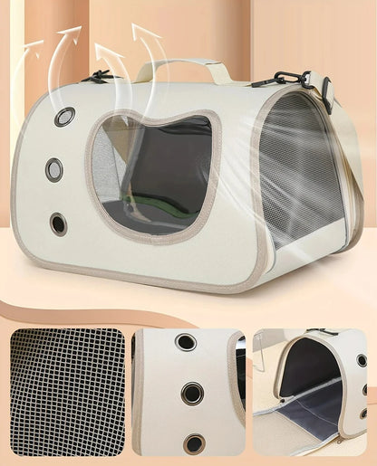 Portable Pet Carrier Bag for Small Dogs Cats, Outdoor Foldable Cat Bag, Breathable Cat Shoulder Bag, Kitten Carrying Bag