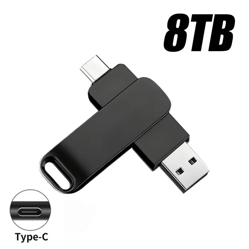 64TB USB 3.2 Flash Drive Metal Ultra-Speed Pen Drive 16TB 8TB Waterproof Type-C USB PenDrive For Computer Storage Devices 2026