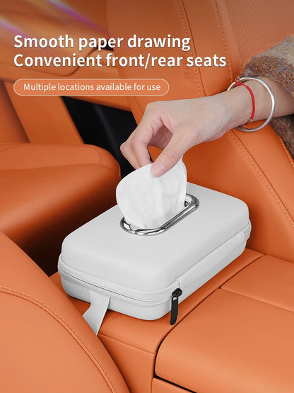 Car sun visor tissue box, seat back car mounted tissue box, car mounted armrest box, high-end storage decoration sanitary paper box