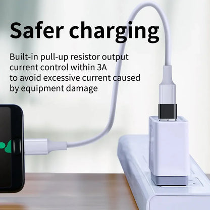 1pcs/2pcs USB C Female To USB A Male Adapter, Type C To USB A Charger Cable Converter For IWatch 7 AirPods, MacBook, iPhone