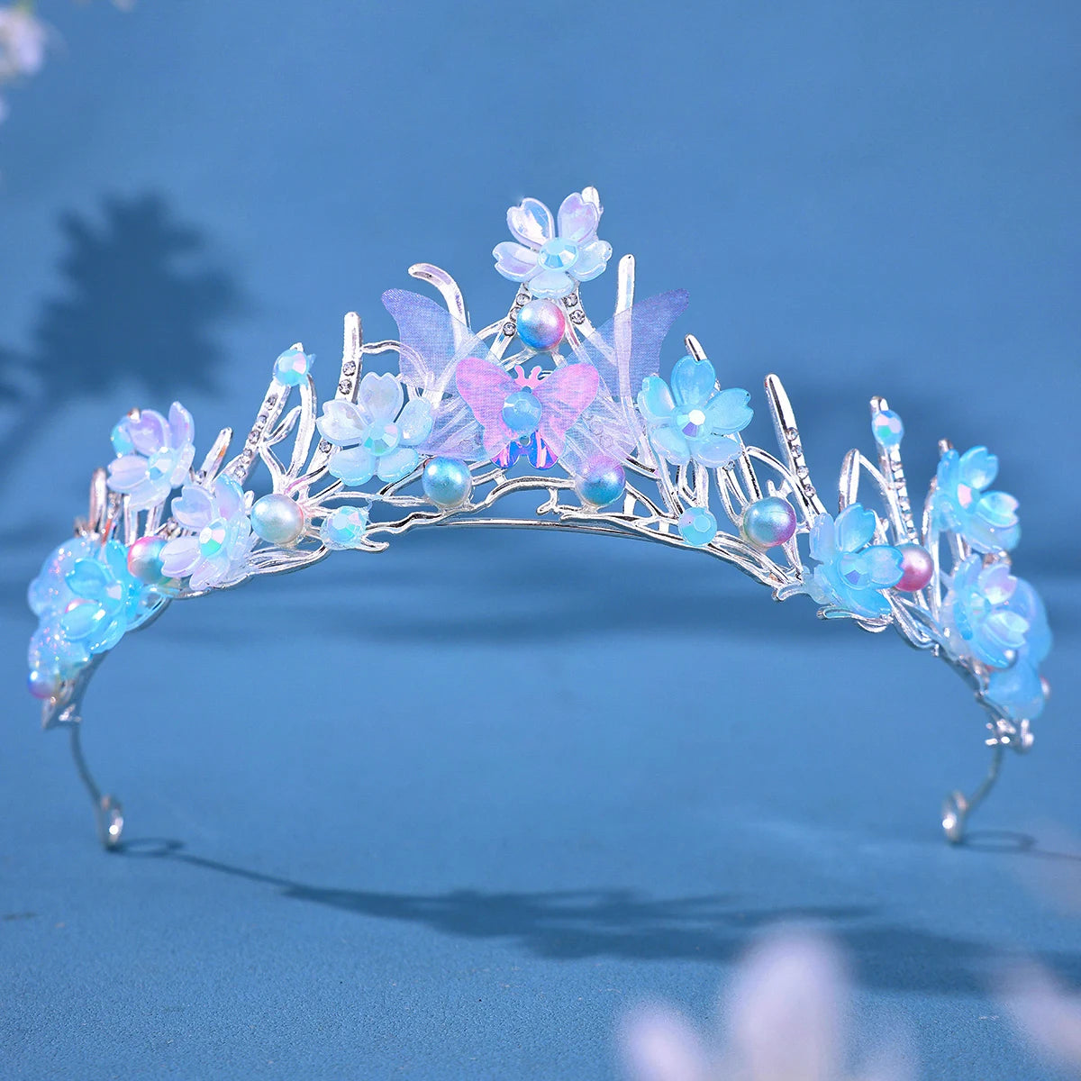 Mermaid Fish Crowns, Ocean Style Costume, Seashell Starfish Hair Accessories for Women Girls, Princess Birthday Party Tiaras