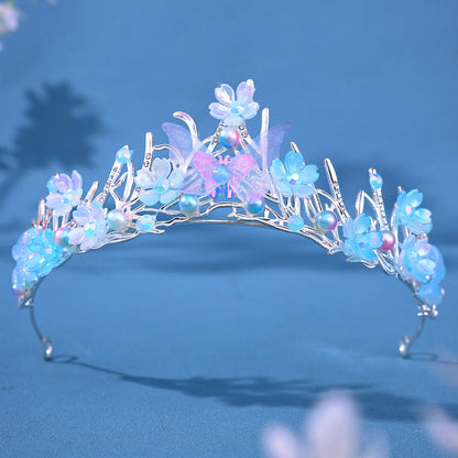Mermaid Fish Crowns, Ocean Style Costume, Seashell Starfish Hair Accessories for Women Girls, Princess Birthday Party Tiaras