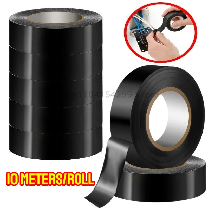 10/100M High-Temperature Resistant Black Rubber Electrical Tape, Durable and Soft Insulating Adhesive, for Industrial Use