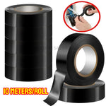 10/100M High-Temperature Resistant Black Rubber Electrical Tape, Durable and Soft Insulating Adhesive, for Industrial Use