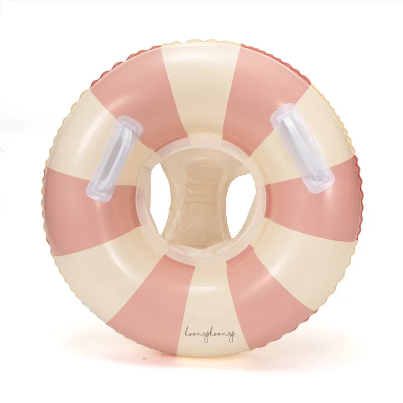 Baby Swimming Float Inflatable Circle Baby Pool Float Ring with SunShade Baby Bathing Swimming Pool Toys for Babies 3-36 Months