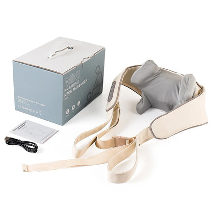 Foreverlily 26W Brushless Motor Neck and Shoulder Massager, Wireless Shoulder and Back Kneading Massage Shawl, Neck Masajeador