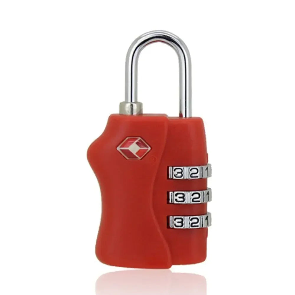 High Security TSA Customs Lock Overseas Customs Clearance Trolley Luggage Suitcase Backpack Password Padlock with Steel Cable