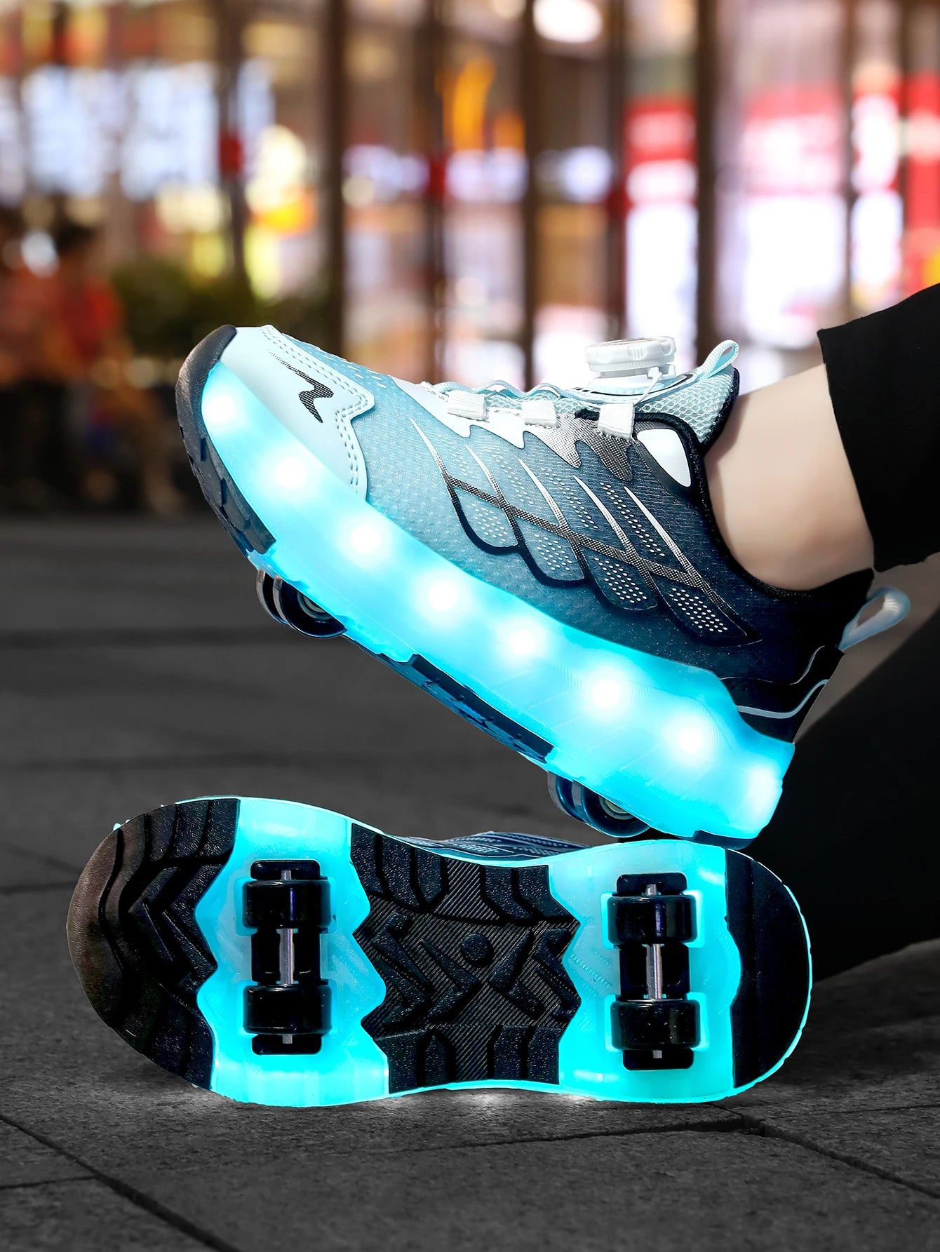 Children's and Teenage Roller Skates - Fashionable Upgraded Edition with Enhanced Stability - Detachable Dual-Use Sports Shoe