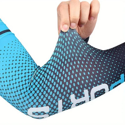 Ice Silk Arm Sleeves UV Protection Anti-Slip Sunscreen for Men & Women Cooling Summer Outdoor Sports Sleeve for Cycling