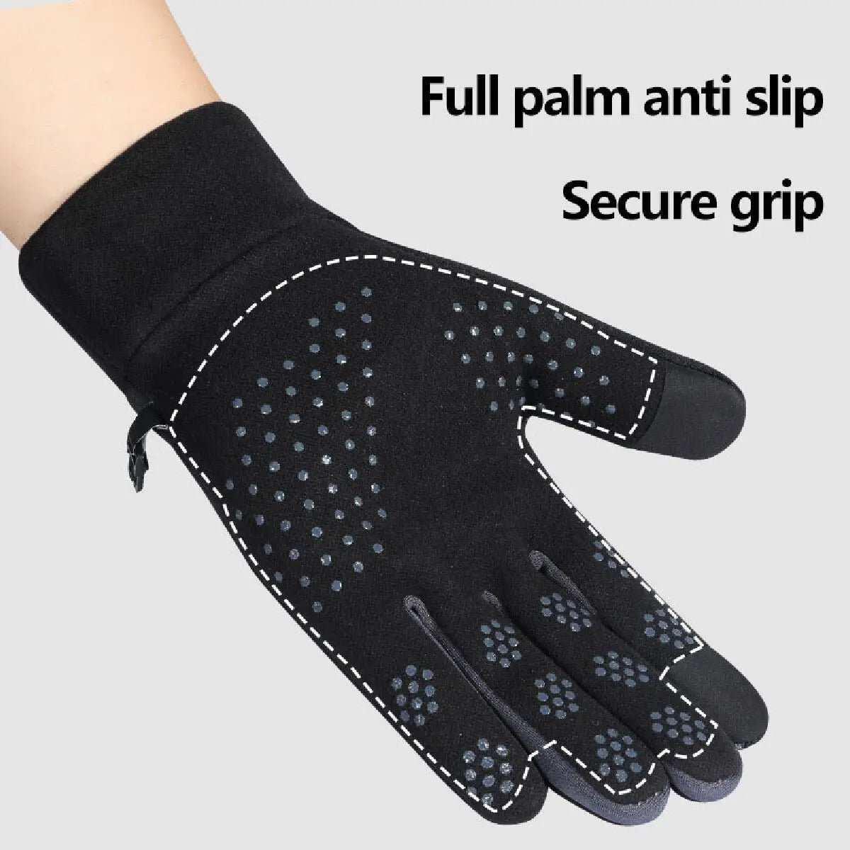 Women's Winter Cycling Bike Gloves, Thermal Fleece, Cold Resistant, Windproof, Warm, for Outdoor Running and Skiing
