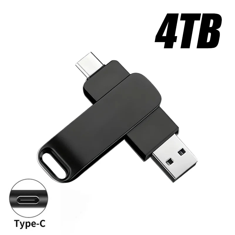 64TB USB 3.2 Flash Drive Metal Ultra-Speed Pen Drive 16TB 8TB Waterproof Type-C USB PenDrive For Computer Storage Devices 2026