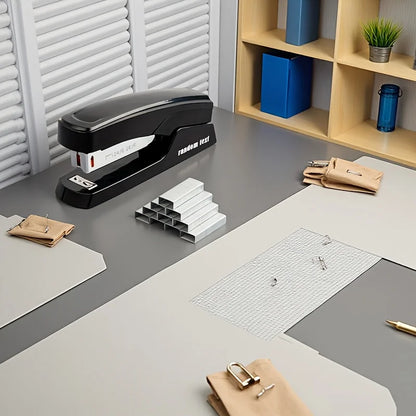 Durable Stapler With 1000 Staples, Capable Of Binding 25 Sheets Of Paper, Professional Office And Study Stationery Supplies