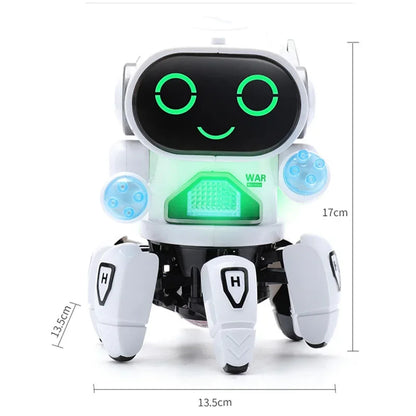 Kids Glow Music Educational Toy Electric Pet Cute LED Light Musical Dancing Robot Baby Learn To Climb Toy Children Birthday Gift