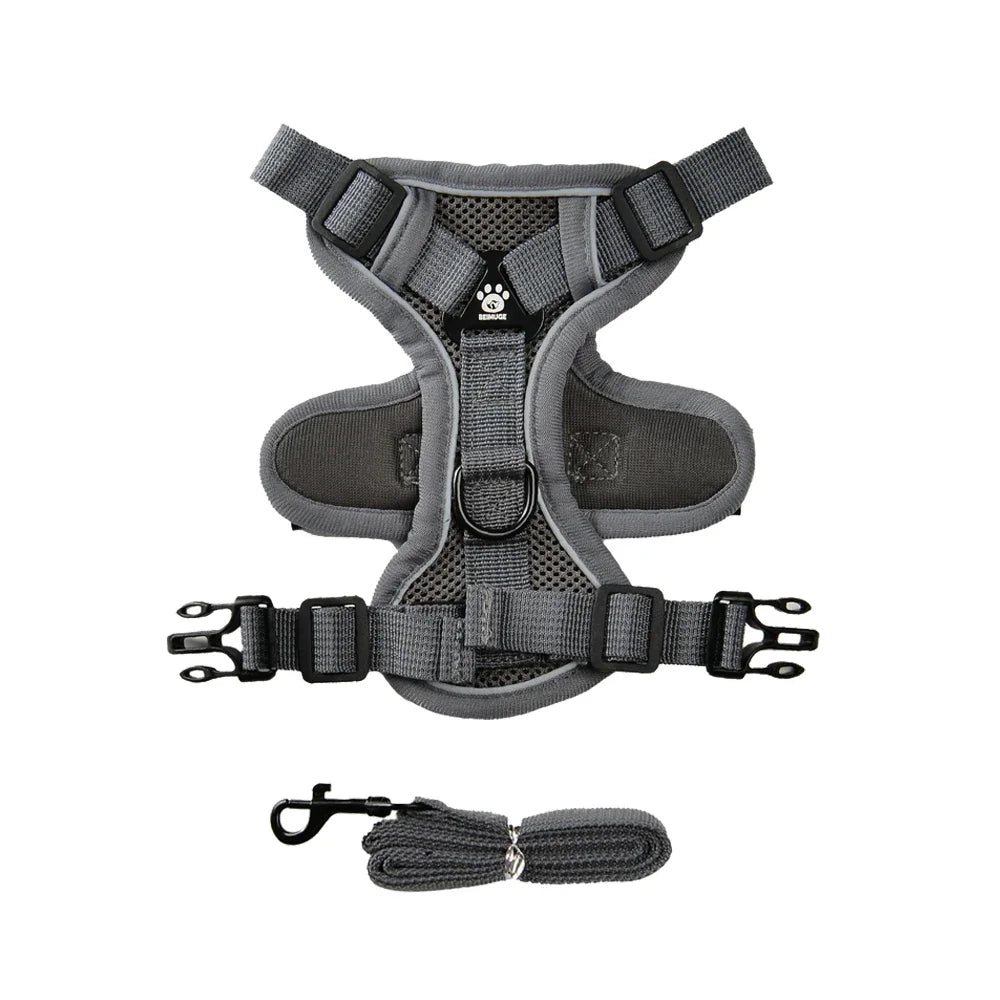 Arnés y correa para gatos para perros pequeños, reflectante, ajustable, para exteriores, para cachorros y gatitos, dispositivo de tracción, entrenamiento táctico, suministros para mascotas
