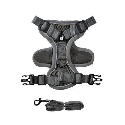 Arnés y correa para gatos para perros pequeños, reflectante, ajustable, para exteriores, para cachorros y gatitos, dispositivo de tracción, entrenamiento táctico, suministros para mascotas