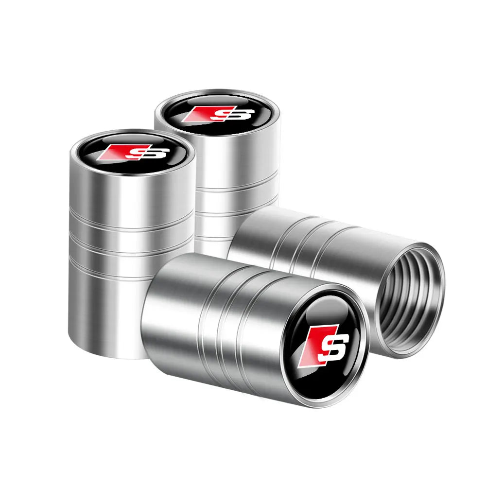 Tapas de válvula de neumático para coche con logotipo, accesorios para Audi Sline RS S TT A1 A2 A3 A4 A5 A6 A7 A8 8P B6 B7 B8 C5 C6