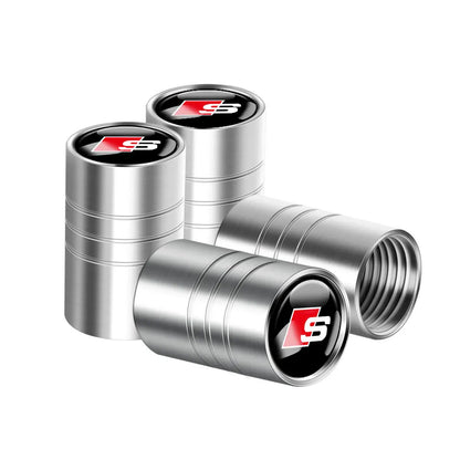 Tapas de válvula de neumático para coche con logotipo, accesorios para Audi Sline RS S TT A1 A2 A3 A4 A5 A6 A7 A8 8P B6 B7 B8 C5 C6