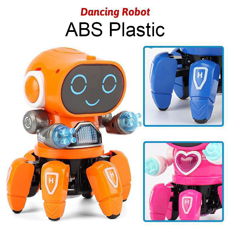 Dance Music 6 Claws Robot Octopus Spider Robots Vehicle Birthday Gift Toys for Children Kids Early Education Baby Toy Boys Girls