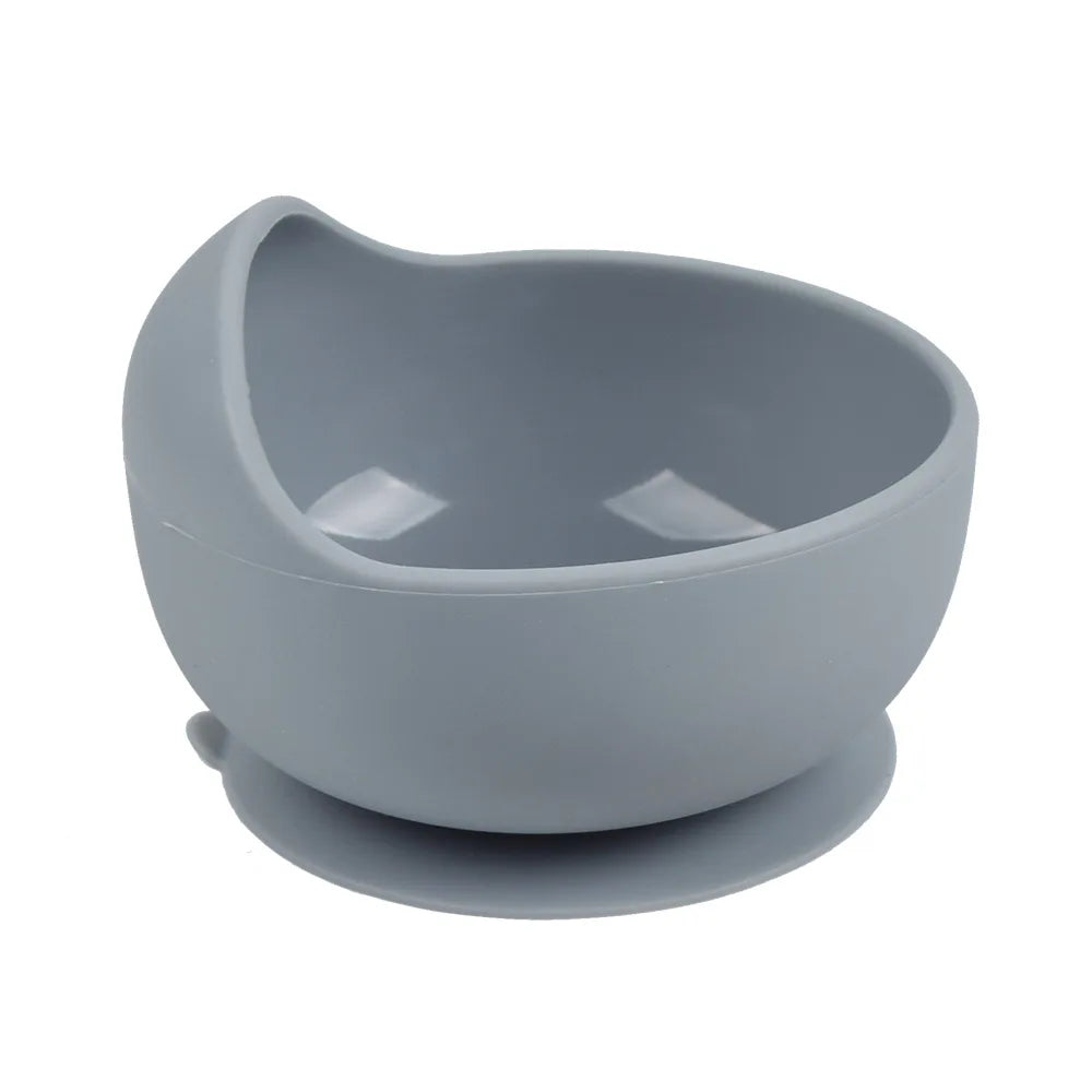 28Colors Baby Silicone Suction Bowls for Kids Waterproof Baby Feeding Tableware Spoon Children Dishes Kitchenware Infant Plates