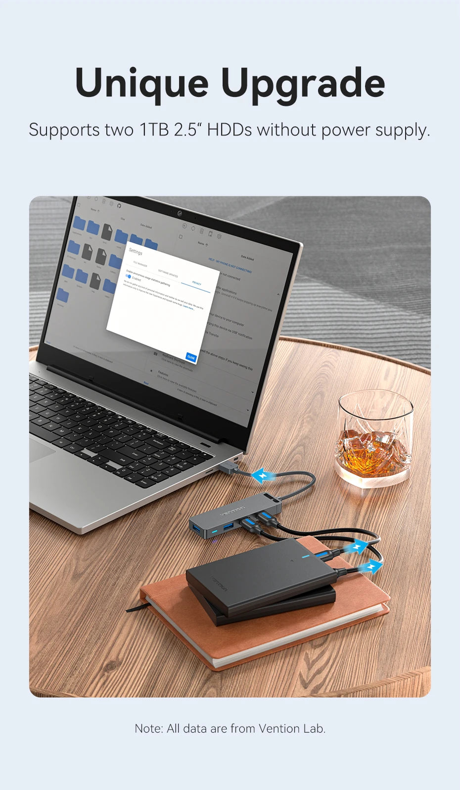 USB Hub, High Speed 4 Ports, Multi USB 3.0 to USB 3.0 Hub Splitter Adapter for MacBook Pro iPad Pro Xiaomi Lenovo USB Hub, VENTION