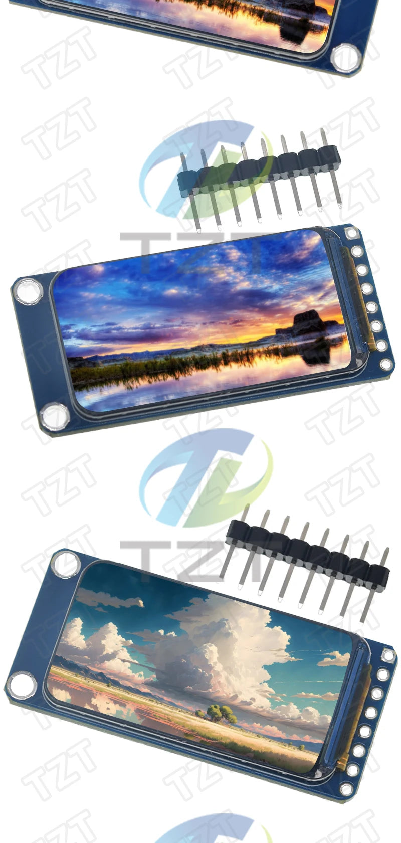 TZT 1.47" 1.47 Inch 172x320 SPI Full Color TFT HD IPS Screen LCD LED Display Module 172*320 ST7789 Controller 3.3V SPI Interface