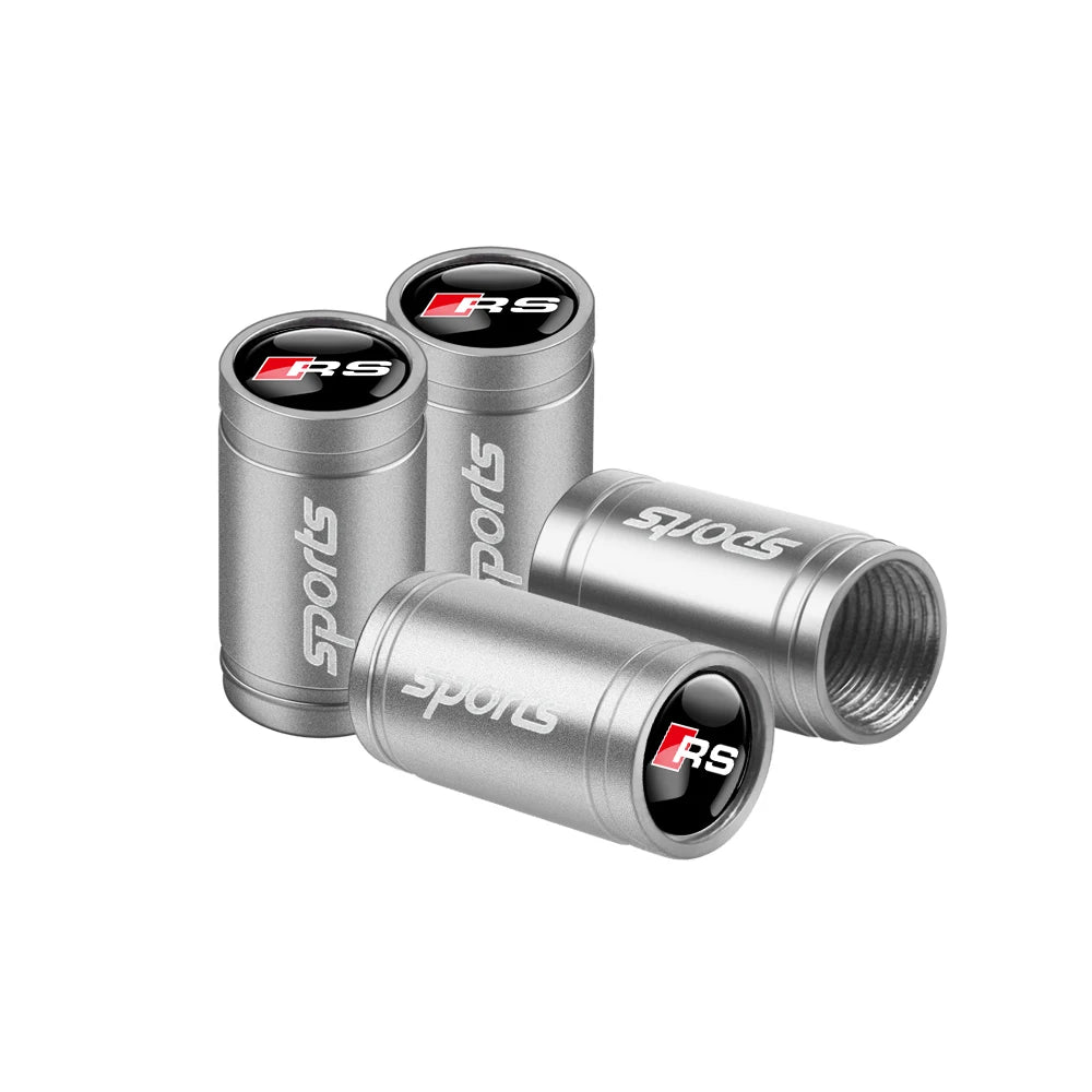 Tapas de válvula de neumático para coche con logotipo, accesorios para Audi Sline RS S TT A1 A2 A3 A4 A5 A6 A7 A8 8P B6 B7 B8 C5 C6