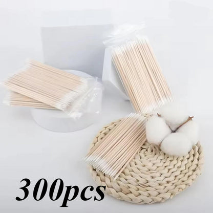 100/300/500/700/900Pcs Double-Tipped Cotton Swabs, for Tattooed Eyebrows, Beauty Makeup Tools for Wiping, Nail Polish Wiping
