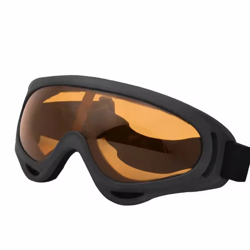 DIZETION 1Pc Winter Windproof Skiing Glasses Goggles Outdoor Sports Eyewear Glasses Ski Dustproof Cycling Lens Frame Sunglasses